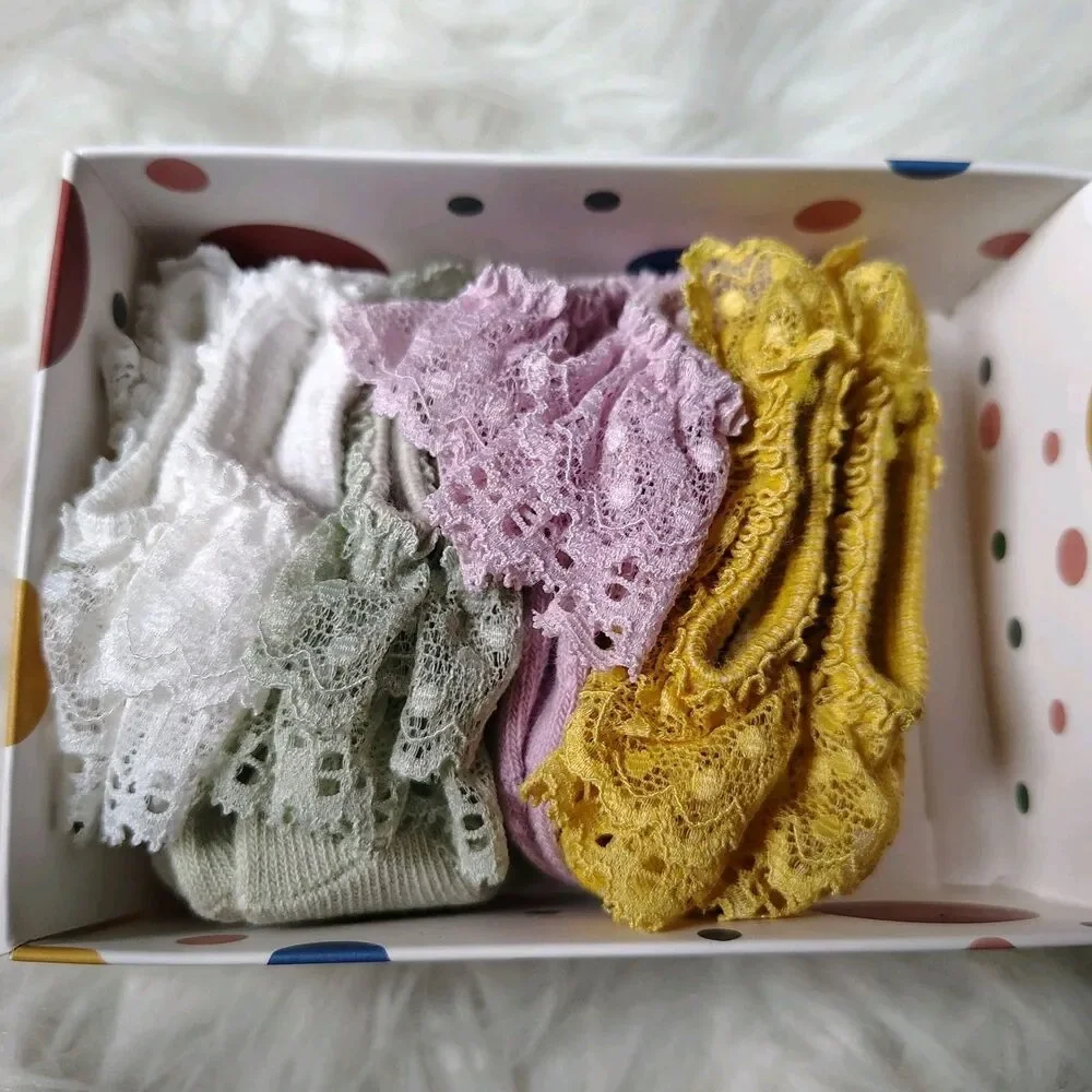 Baby Lace Socks 5pk Mini Angel Size 3-6m New